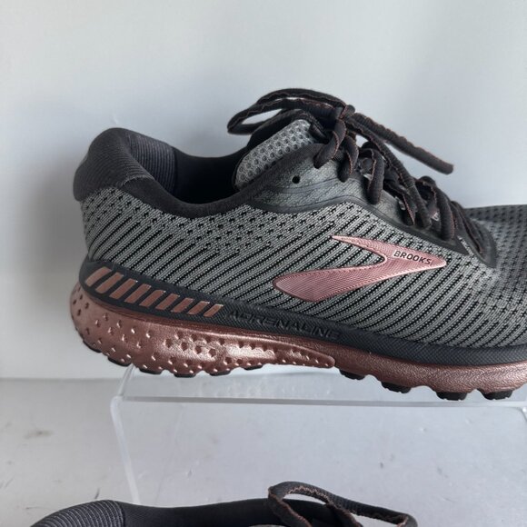 Brooks Adrenaline GTS 20 Womens Running Shoes Sz 10-B Gray Pink Cushion Support - Picture 2 of 15